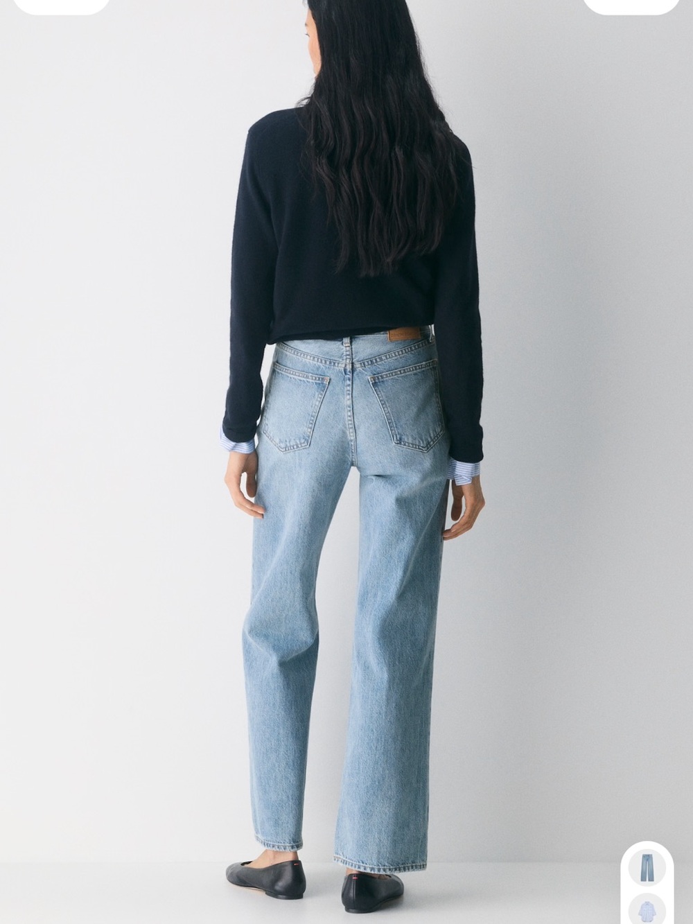 Denim Forum Farrah High-Rise Wide Leg Jeans - Picture 3 of 12